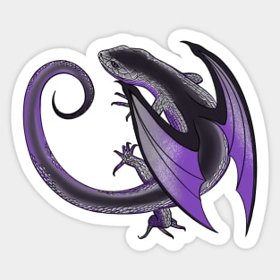 Asexual Pride Dragon Sticker